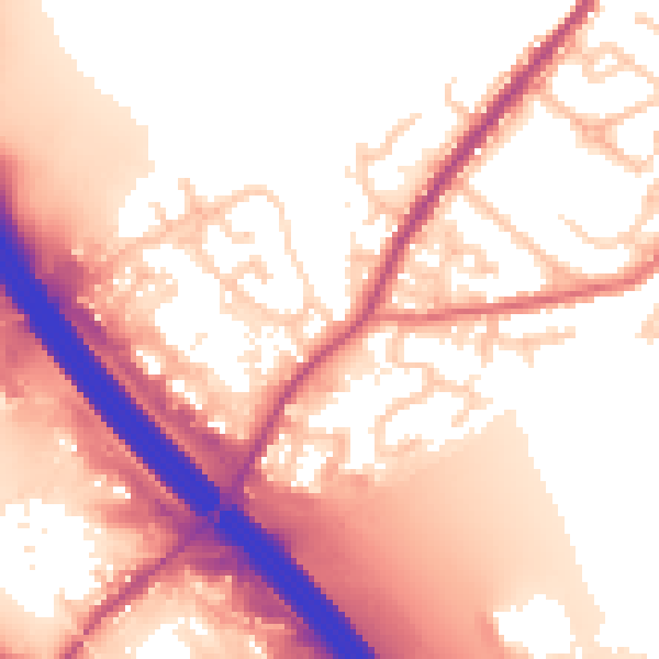 Daytime road noise heatmap for BL6 5HQ
