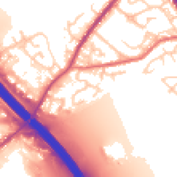 Daytime road noise heatmap for BL6 5QD