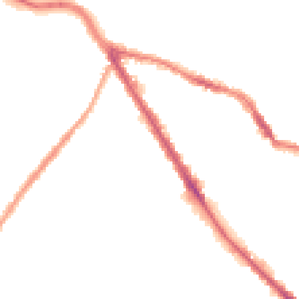 Night-time road noise heatmap for BL6 5QL