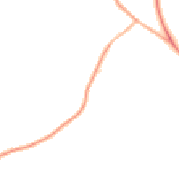 Night-time road noise heatmap for BL6 5SP