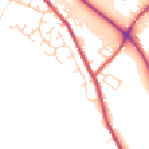 Daytime road noise heatmap for BL6 5TB
