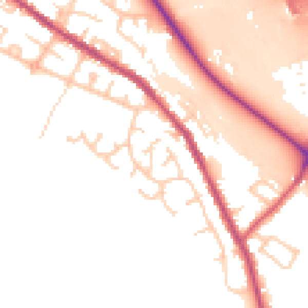 Daytime road noise heatmap for BL6 5TR