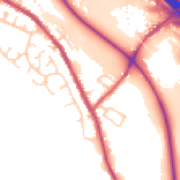 Daytime road noise heatmap for BL6 5TZ