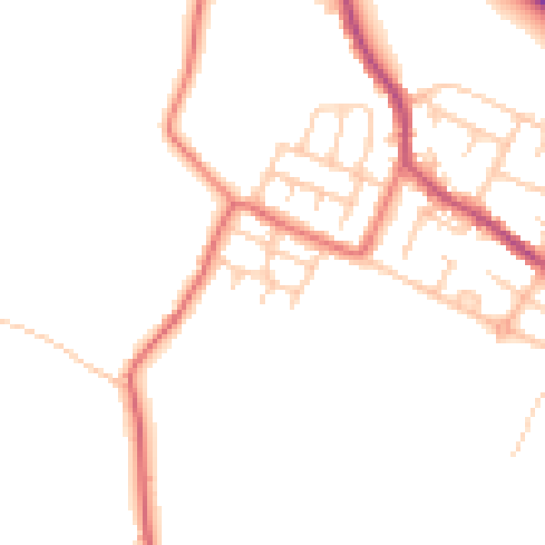 Daytime road noise heatmap for BL6 5UJ