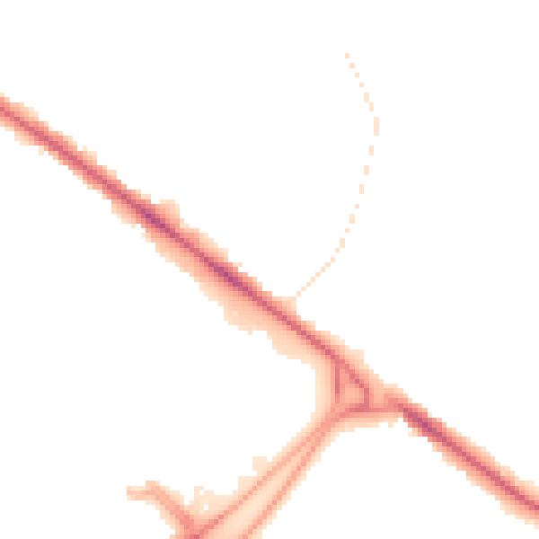 Night-time road noise heatmap for BL6 6HT