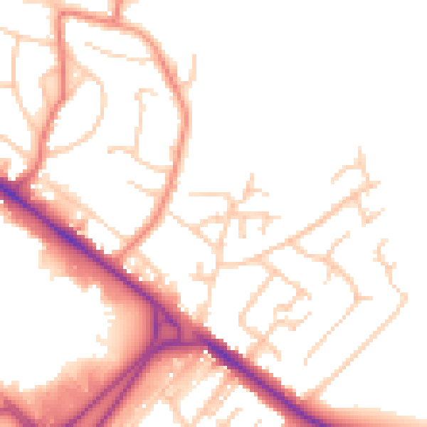 Daytime road noise heatmap for BL6 6LW