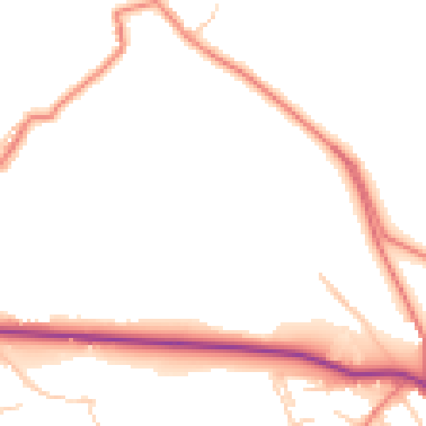 Daytime road noise heatmap for BL6 6TR
