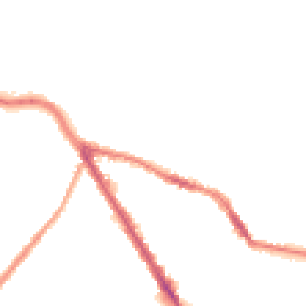 Night-time road noise heatmap for BL6 7AN