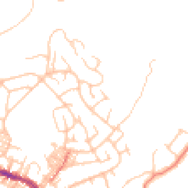 Daytime road noise heatmap for BL6 7DF