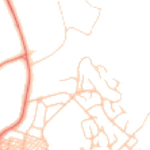 Daytime road noise heatmap for BL6 7NE
