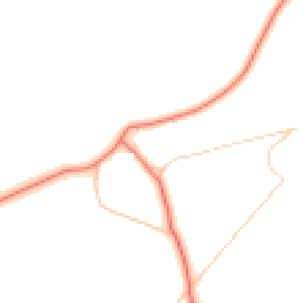 Daytime road noise heatmap for BL6 7SP