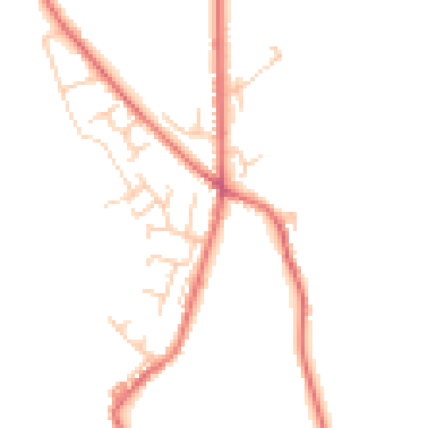 Daytime road noise heatmap for BL7 0AZ