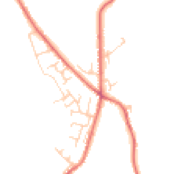 Daytime road noise heatmap for BL7 0BA