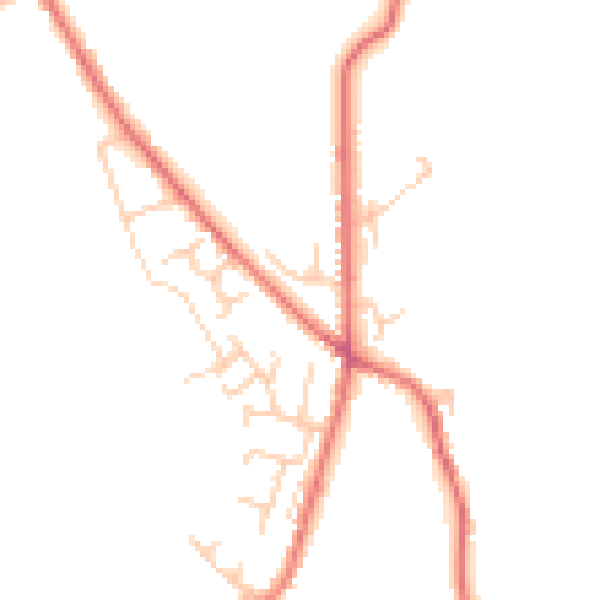 Daytime road noise heatmap for BL7 0BB