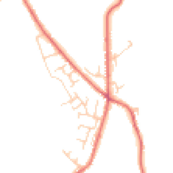 Daytime road noise heatmap for BL7 0BD