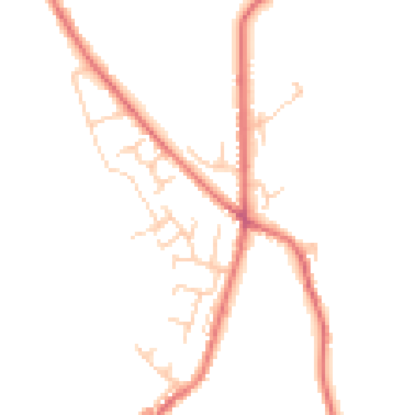 Daytime road noise heatmap for BL7 0BE