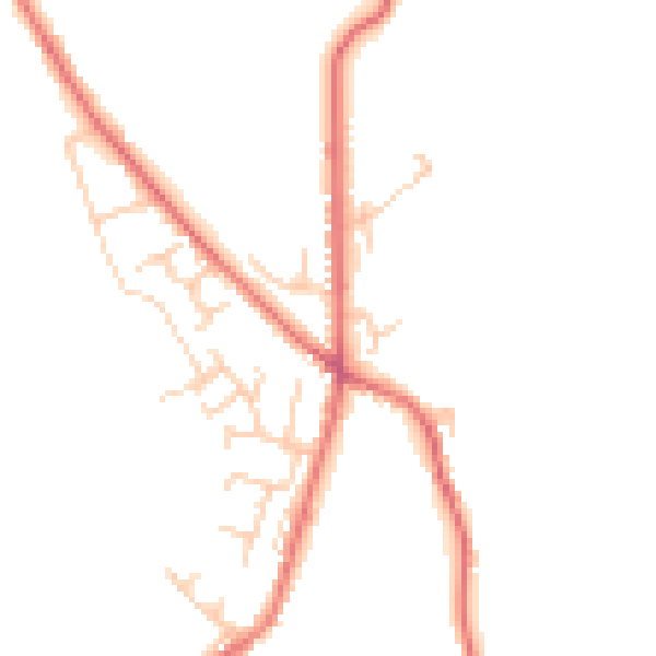 Daytime road noise heatmap for BL7 0BG