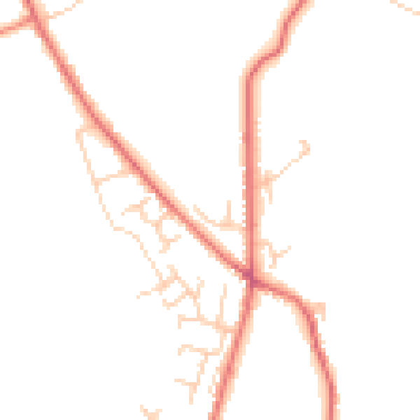 Daytime road noise heatmap for BL7 0BH