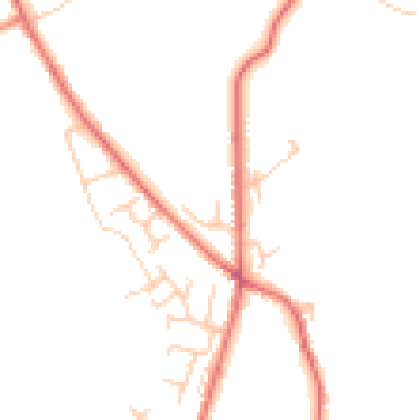 Daytime road noise heatmap for BL7 0BJ