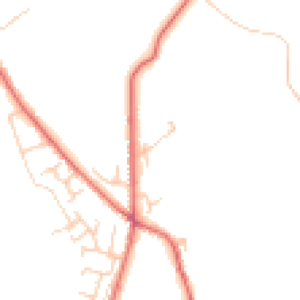 Daytime road noise heatmap for BL7 0BL