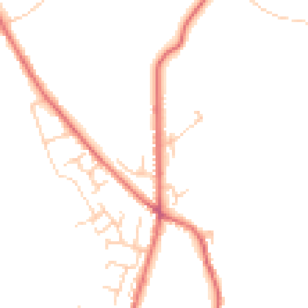Daytime road noise heatmap for BL7 0BN