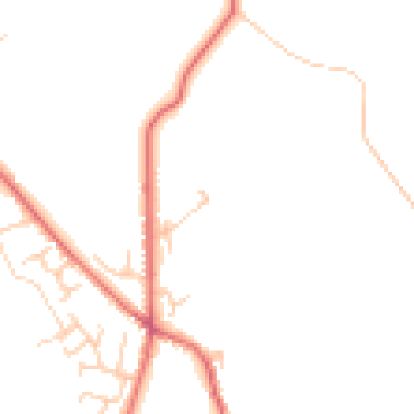 Daytime road noise heatmap for BL7 0BQ