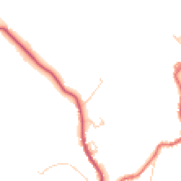 Daytime road noise heatmap for BL7 0LJ