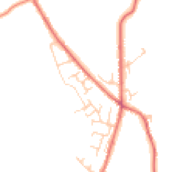 Daytime road noise heatmap for BL7 0QZ