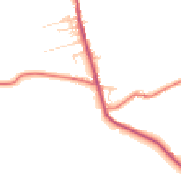 Daytime road noise heatmap for BL7 8AB