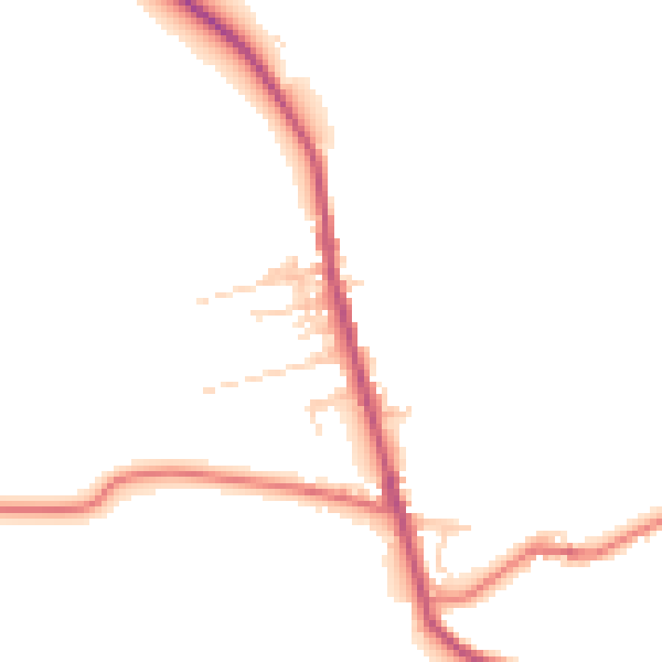 Daytime road noise heatmap for BL7 8AJ