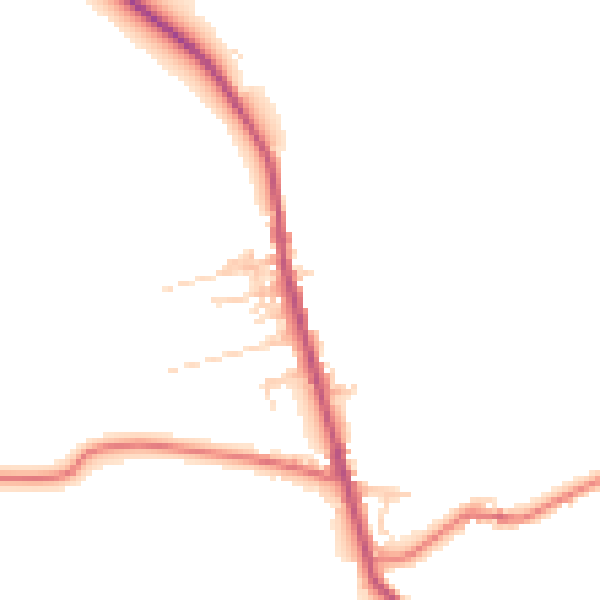 Daytime road noise heatmap for BL7 8AL