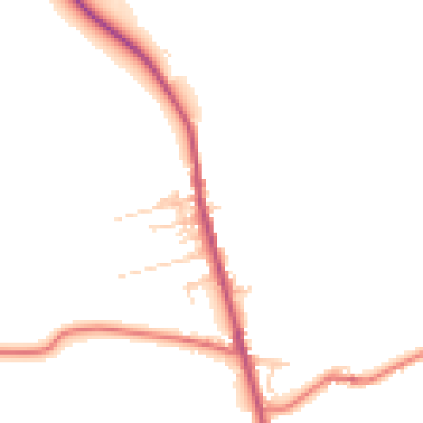 Daytime road noise heatmap for BL7 8AN