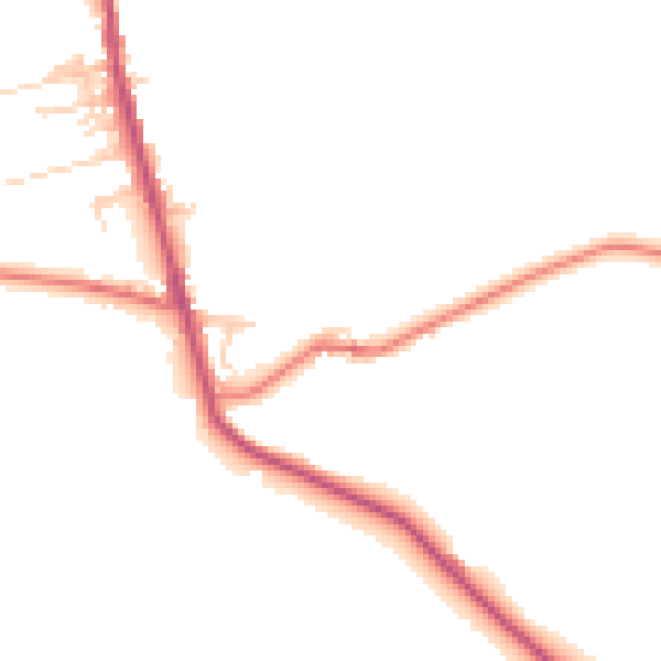 Daytime road noise heatmap for BL7 8AQ