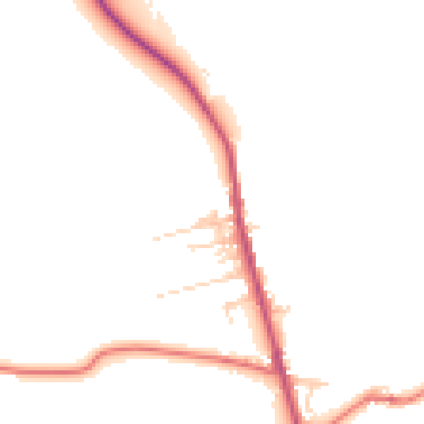 Daytime road noise heatmap for BL7 8AT