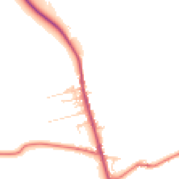 Daytime road noise heatmap for BL7 8AW