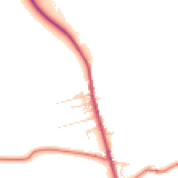 Daytime road noise heatmap for BL7 8AX
