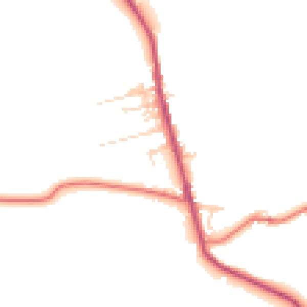 Daytime road noise heatmap for BL7 8BS