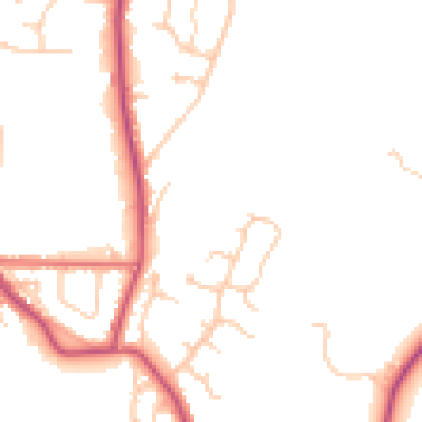Daytime road noise heatmap for BL7 9AU