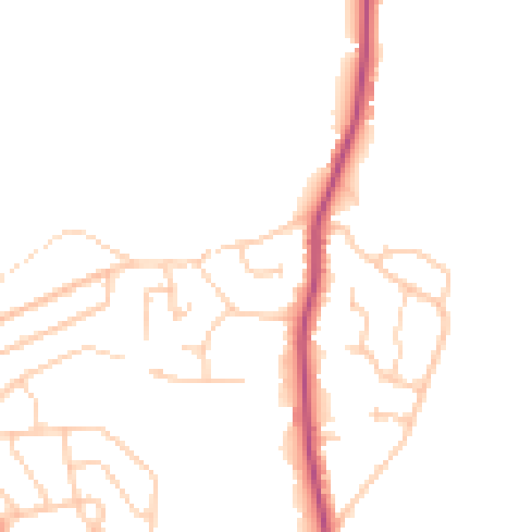 Daytime road noise heatmap for BL7 9AY