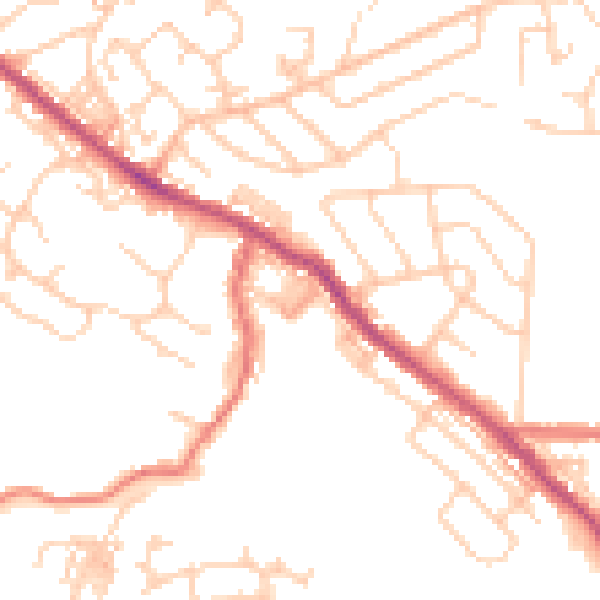 Daytime road noise heatmap for BL7 9BU