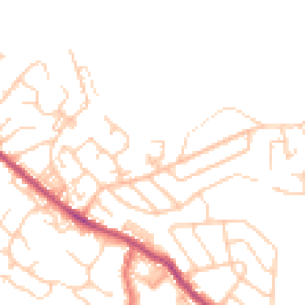 Daytime road noise heatmap for BL7 9GW