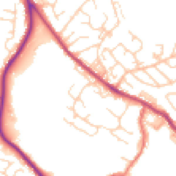 Daytime road noise heatmap for BL7 9HP