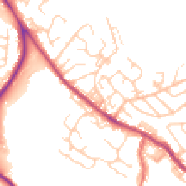 Daytime road noise heatmap for BL7 9HY