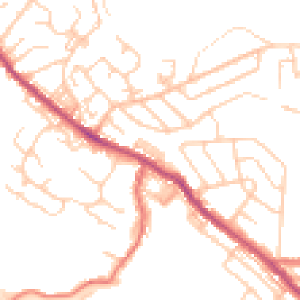 Daytime road noise heatmap for BL7 9JF