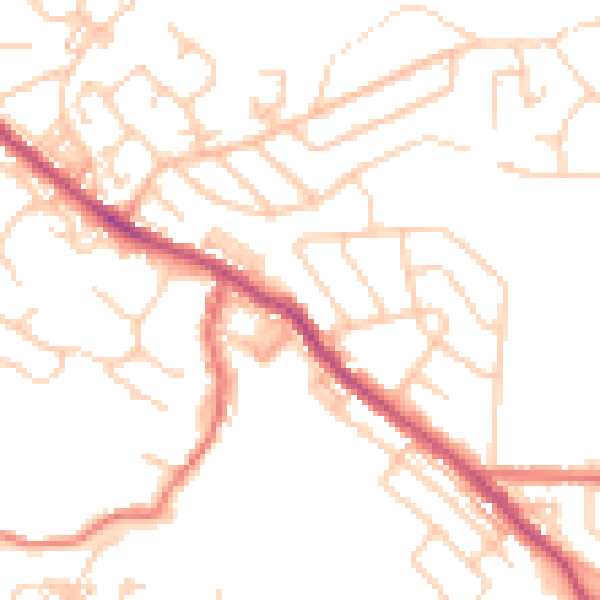 Daytime road noise heatmap for BL7 9JG