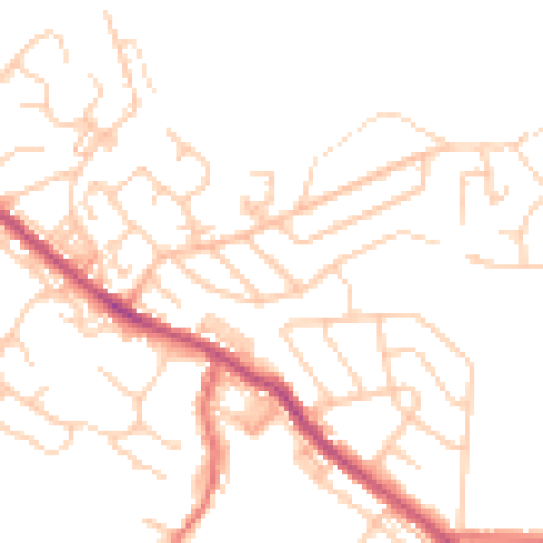 Daytime road noise heatmap for BL7 9LF