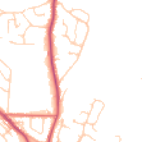 Daytime road noise heatmap for BL7 9NG