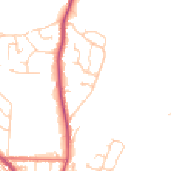 Daytime road noise heatmap for BL7 9NH