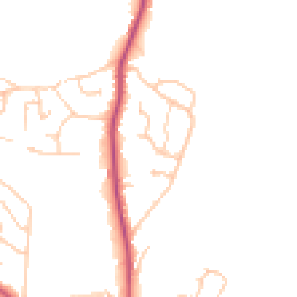 Daytime road noise heatmap for BL7 9NL