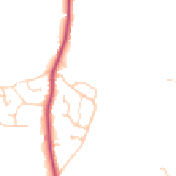 Daytime road noise heatmap for BL7 9NR